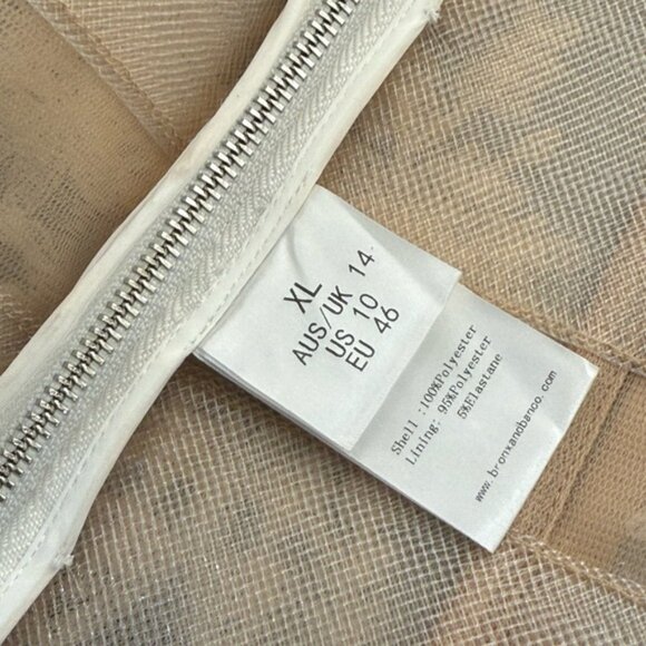 🆕 BRONX & BANCO 🧿 NWOT Maraya Blanc Lace Mini Dress, Sz XL US 10 - Picture 15 of 16